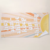 Hey Sunshine Behielt auf Shining Boho Beach Towel Strandtuch (Vorderseite)