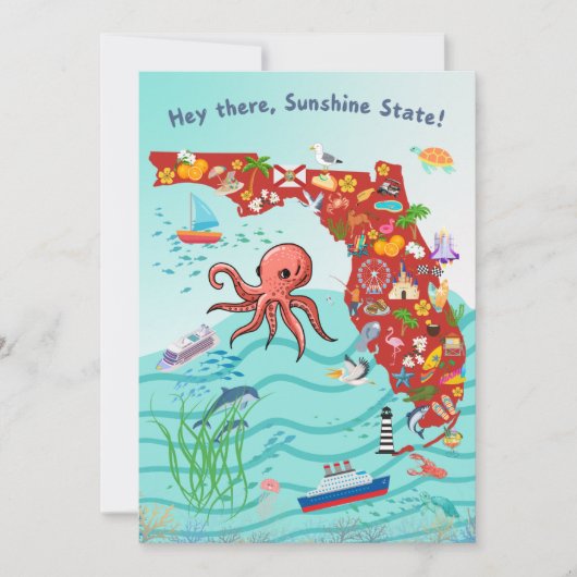 Hey, Sunshine Staat Einladung (Vorderseite)