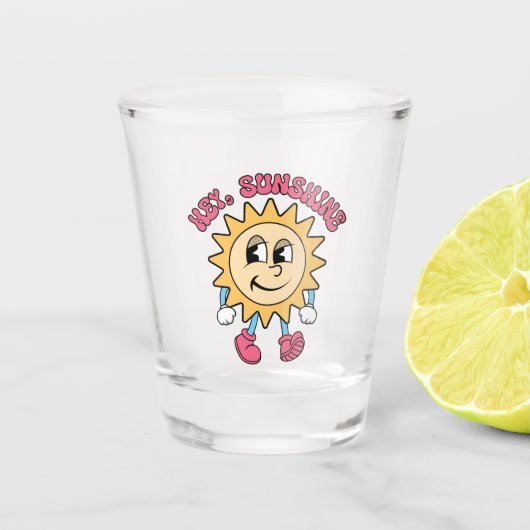 Hey, Sunshine - Summer Vibes Schnapsglas (Vorderseite)