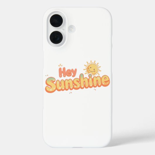 "Hey Sunshine" with Smiling Sun Case-Mate iPhone Hülle (Rückseite)