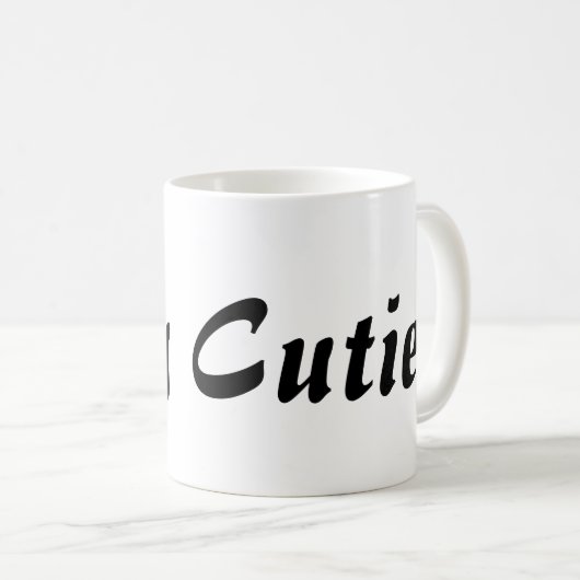 Hey Süsse Black Letters Kaffeetasse (VorderseiteRechts)
