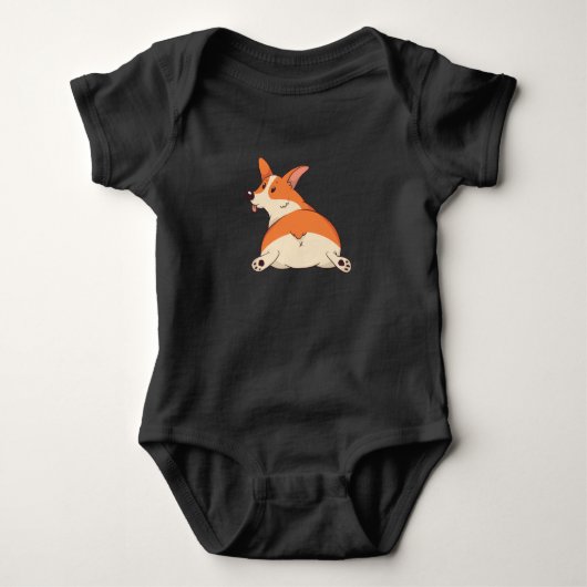 Hey Süsse Comic Corgi Fun Baby Strampler (Vorderseite)