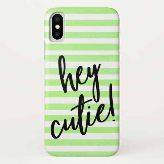 HEY-SÜSSE-Zitat zum Fall Striped iPhone X Case-Mate iPhone Hülle (Rückseite)