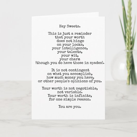 Hey Süßigkeiten Grußkarte Karte (Vorderseite)