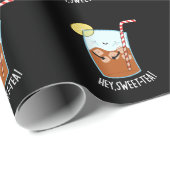 Hey Swee-Tea Funny Sweet Tea Pun Dark BG Geschenkpapier (Rolleneckpunkt)