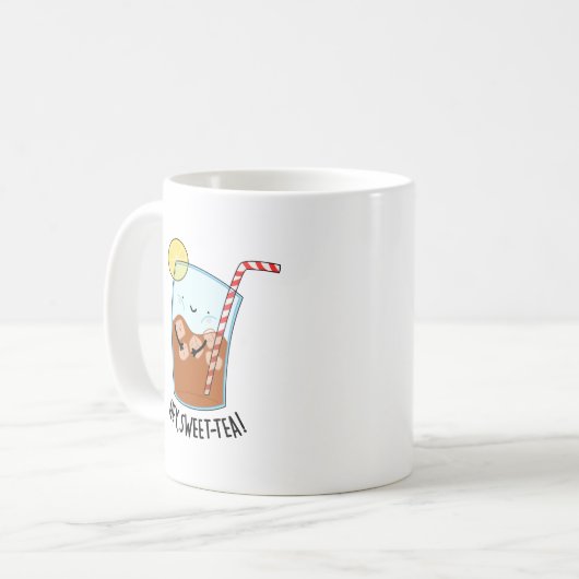 Hey Swee-Tea Funny Sweet Tea Pun Kaffeetasse (Vorderseite Links)
