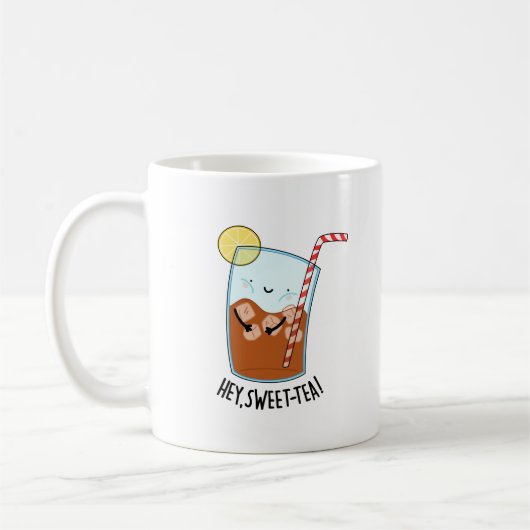 Hey Swee-Tea Funny Sweet Tea Pun Kaffeetasse (Links)
