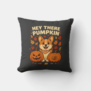 Hey There Kürbis Corgi Halloween Kürbisse Herbst Kissen