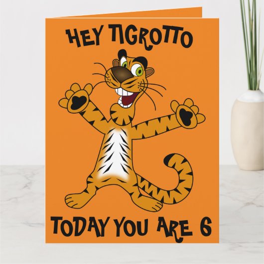 HEY TIGROTTO Boy Birthday Card Karte (Vorderseite)