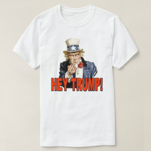 Hey Trump! Onkel Sam mit Stinkefinger Anti Trump T-Shirt