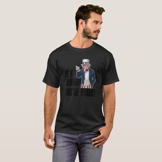 Hey Trump Sie sind gefangen Uncle Sam America Wahl T-Shirt (Vorne ganz)