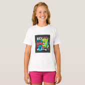 Hey Typ Gimme 5" Skater Dino Kids' T-Shirt (Vorne ganz)