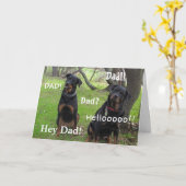 Hey Vater Rottweiler Vatertagskarte Karte (Gelbe Blume)