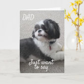 "HEY VATER" SAGT PUP "HABE EINEN GLÜCKLICHEN VATER KARTE (Gelbe Blume)