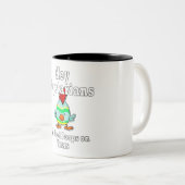 Hey Vegetarier mein Essen kacke auf deinem Essen Zweifarbige Tasse (VorderseiteRechts)