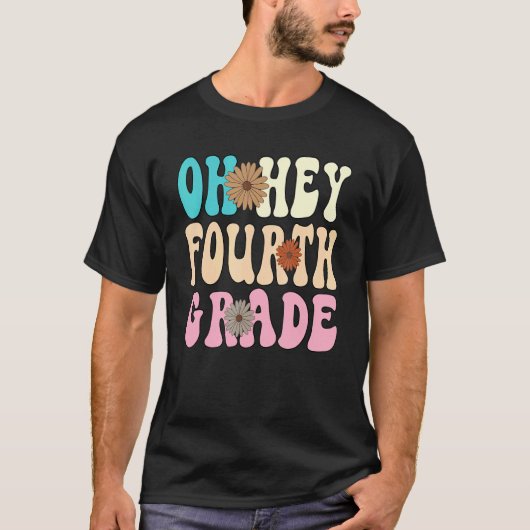 Hey, Vierter Lehrer Vintag Team Squad T-Shirt (Vorderseite)
