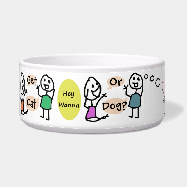 Hey Wanna Cat oder Dog Bowl von RoseWrites Napf (Links)