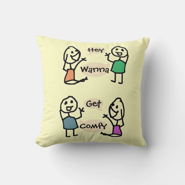 Hey Wanna Extravagant Schmancy Pillow von RoseWrit Kissen (Vorderseite)