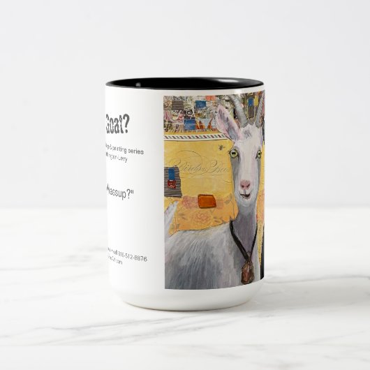 Hey Wassup Ziege Tasse - lustige Ziegen mit jeder  (Mittel)