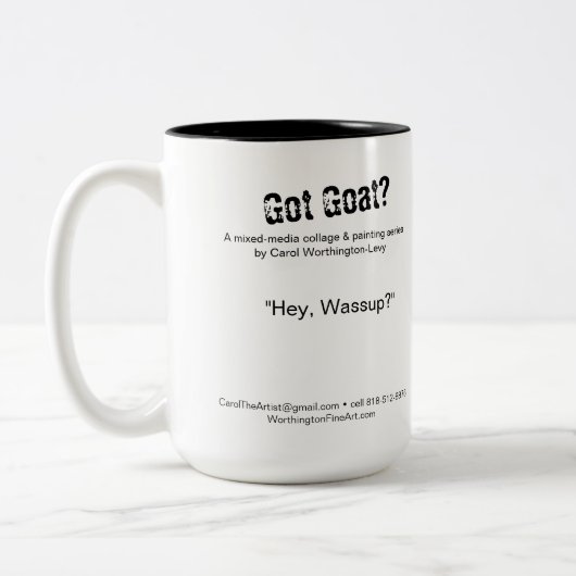 Hey Wassup Ziege Tasse - lustige Ziegen mit jeder  (Links)