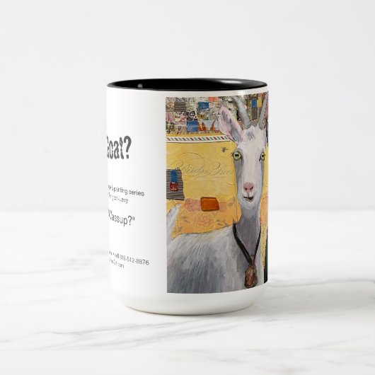 Hey Wassup Ziege Tasse - lustige Ziegen mit jeder  (Mittel)