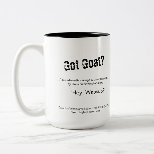 Hey Wassup Ziege Tasse - lustige Ziegen mit jeder (Links)