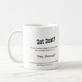 "Hey Wassup" Ziegen 11-oz-Tasse Kaffeetasse (Links)