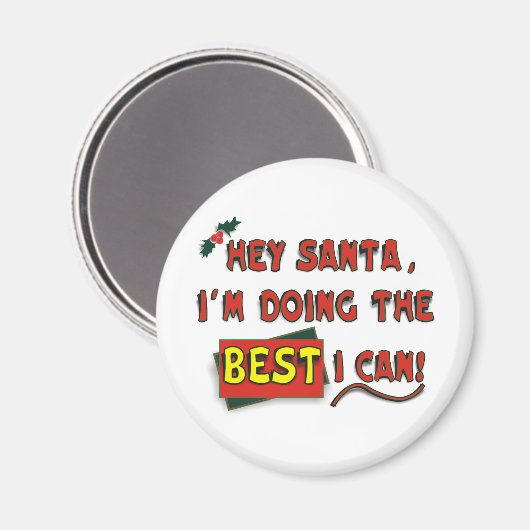 Hey Weihnachtsmann! Magnet (Vorderseite/Rückseite)