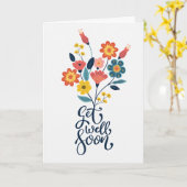 Hey Well soon with Beautiful Flowers Growing Karte (Gelbe Blume)