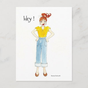 Hey, wie lange du verrückt werden wirst, Postcard? Einladungspostkarte