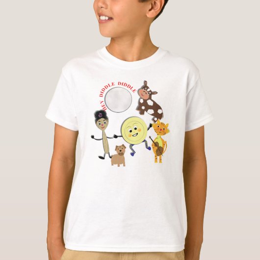 Hey, wirf die Katze und die Fiddle ab T-Shirt (Vorderseite)