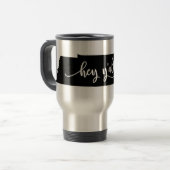 Hey, Y alle reisen Mug Reisebecher (Vorderseite Links)