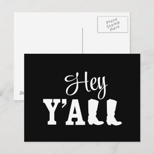 Hey Y'all Postkarte (Vorne/Hinten)