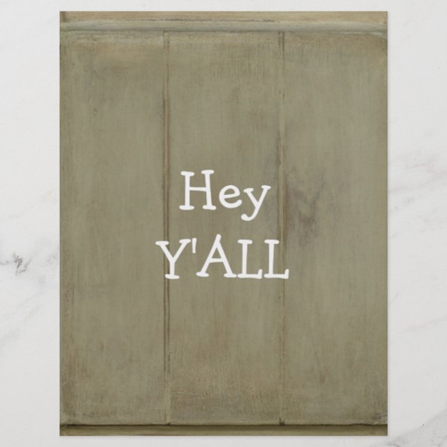 Hey YALL Rustic Wood (Vorderseite)