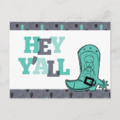 Hey Y'All - Texas Moving Ankündigungspostkarte (Vorderseite)