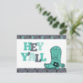 Hey Y'All - Texas Moving Ankündigungspostkarte (Stehend Vorderseite)