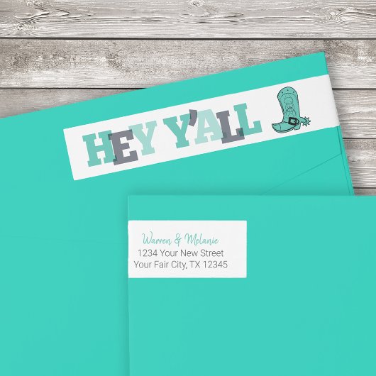 Hey Y'All - Texas Wraparound Address Label