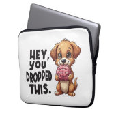 Hey You Dropped This Dog Funny Brain Joke Laptopschutzhülle (Vorderseite Links)