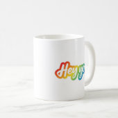 Hey You Farbige Gradient-Typografie-Design Kaffeetasse (VorderseiteRechts)