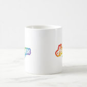 Hey You Farbige Gradient-Typografie-Design Kaffeetasse (Mittel)