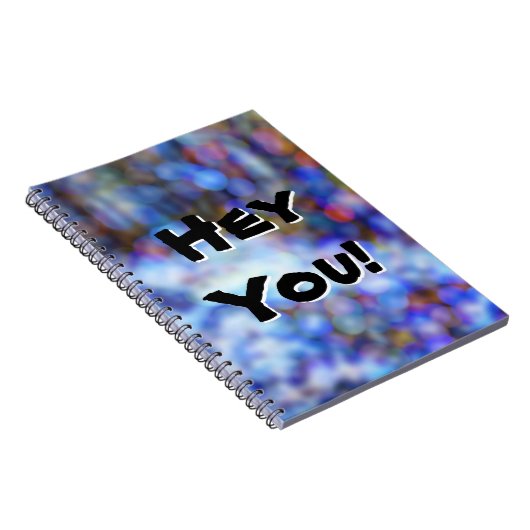 Hey You on Bokeh Style Spiral Foto Notebook Notizblock (Rechte Seite)
