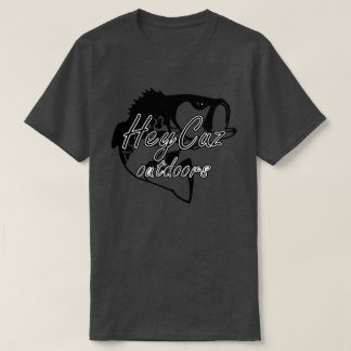 HeyCuz Outdoor Fisch Schwarz und Weiß T-Shirt