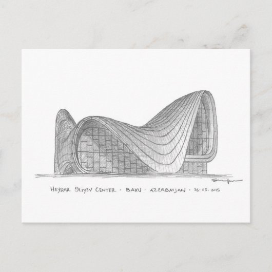 Heydar Aliyev Centre, Baku, Aserbaidschan Postkarte (Vorderseite)