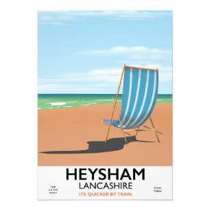 Heysham Lancashire Vintages Zugposter Fotodruck