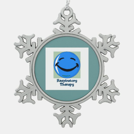 HF-Atmungstherapie Schneeflocken Zinn-Ornament (Vorderseite)