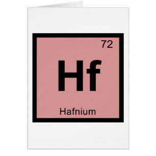 Hf - Hafnium Chemie Periodensystem Symbol