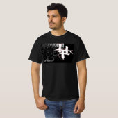 HF Hostile Frequency to the side over grey grid T-Shirt (Vorne ganz)