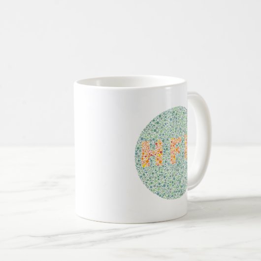 HFK Ishihara Test-Tasse Kaffeetasse (VorderseiteRechts)