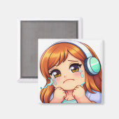 HG Emote: Official "Cry" Square Magnet  (Vorderseite/Rückseite)