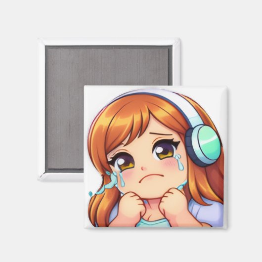 HG Emote: Official "Cry" Square Magnet  (Vorderseite/Rückseite)